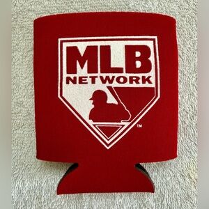 MLB Network Beer Can Koozie Foam Red White Major League Baseball